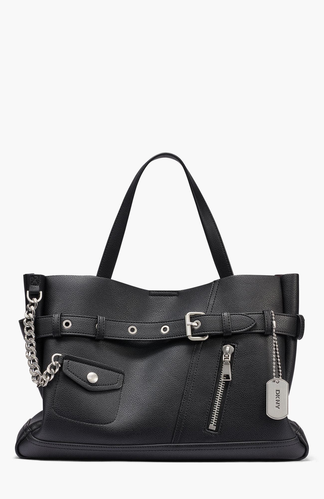 Bryar Large Satchel, Main, color, Black/Silver