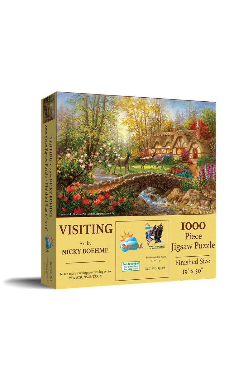 Sunsout Visiting 1000 piece Jigsaw Puzzle for Adults, Main, color, Multicolor