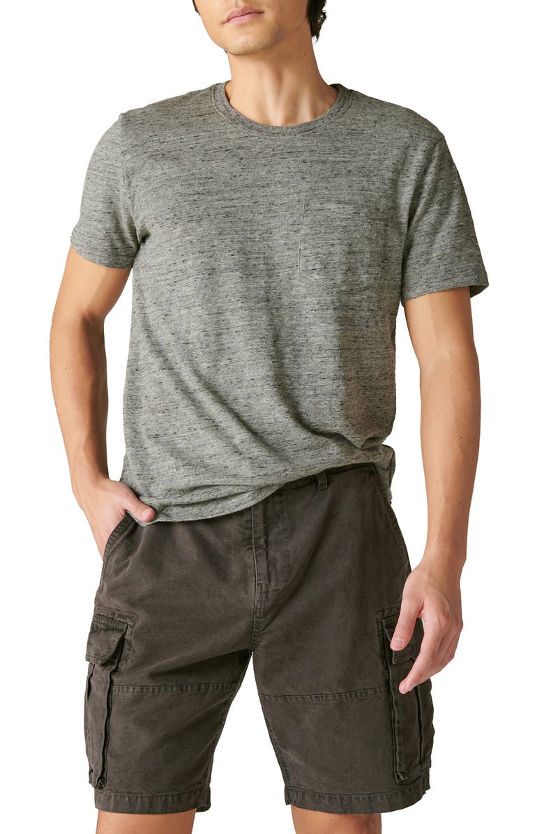 Lucky Brand Cotton Blend Pocket T-Shirt, Main, color, Heather Grey