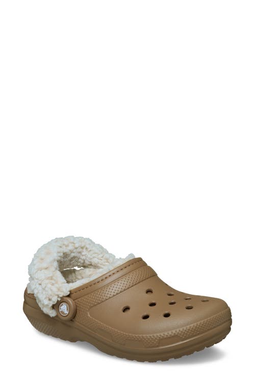 Crocs Classic Fleece Lined Clog In Brown