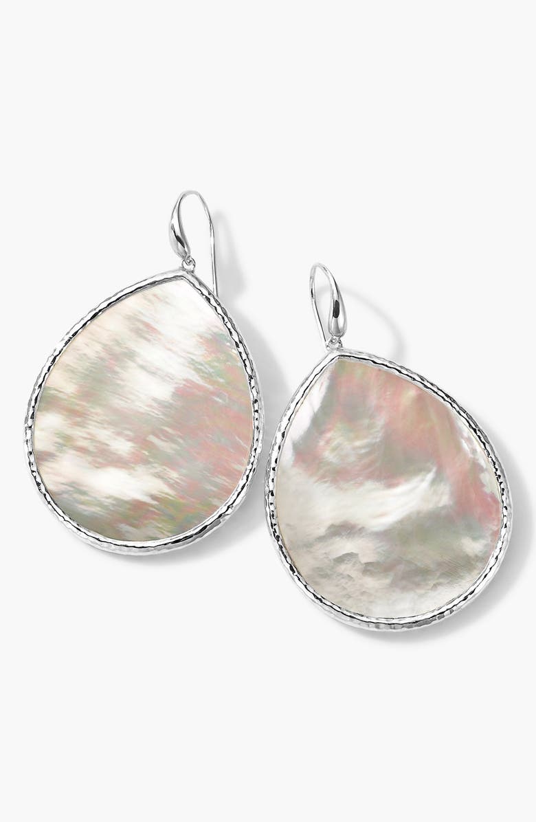 Ippolita 'Polished Rock Candy' Large Teardrop Earrings, Main, color, Silver/ Mother Of Pearl