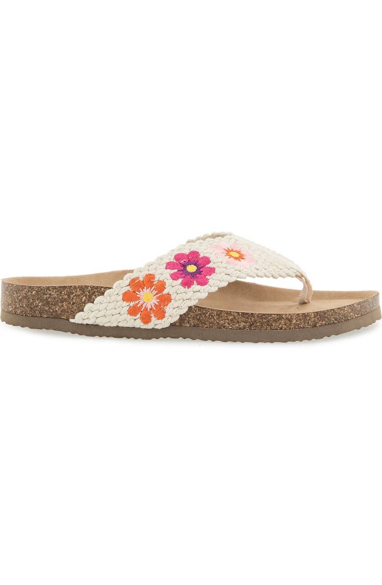 UNIONBAY Minha Flip Flop, Alternate, color, Natural Flower