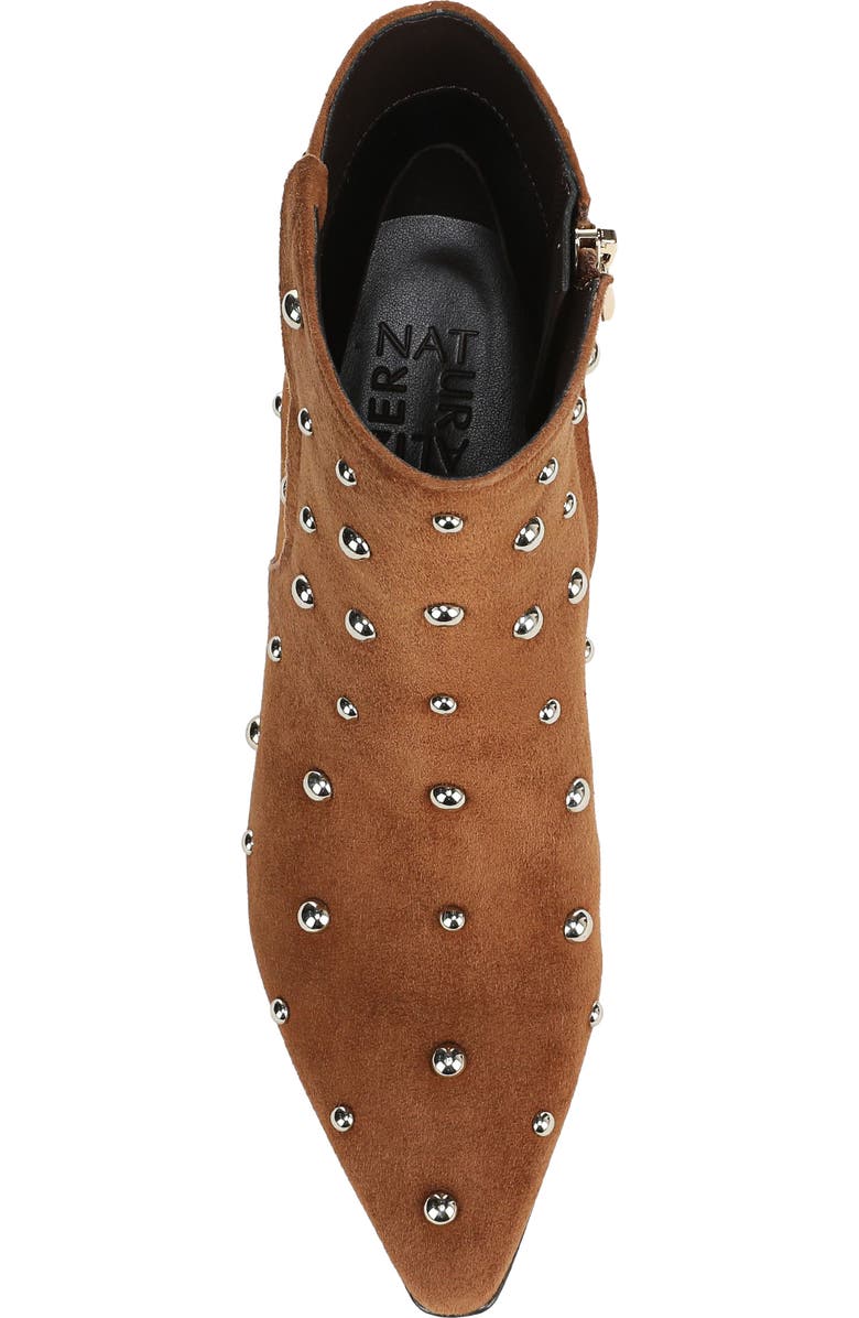 Naturalizer Deesha Stud Bootie, Alternate, color, Dark Chestnut Brown
