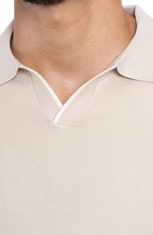 X-ray Xray V-neck Polo Sweater In Oatmeal