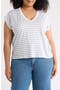  Grey Heather-White Ruth Stripe