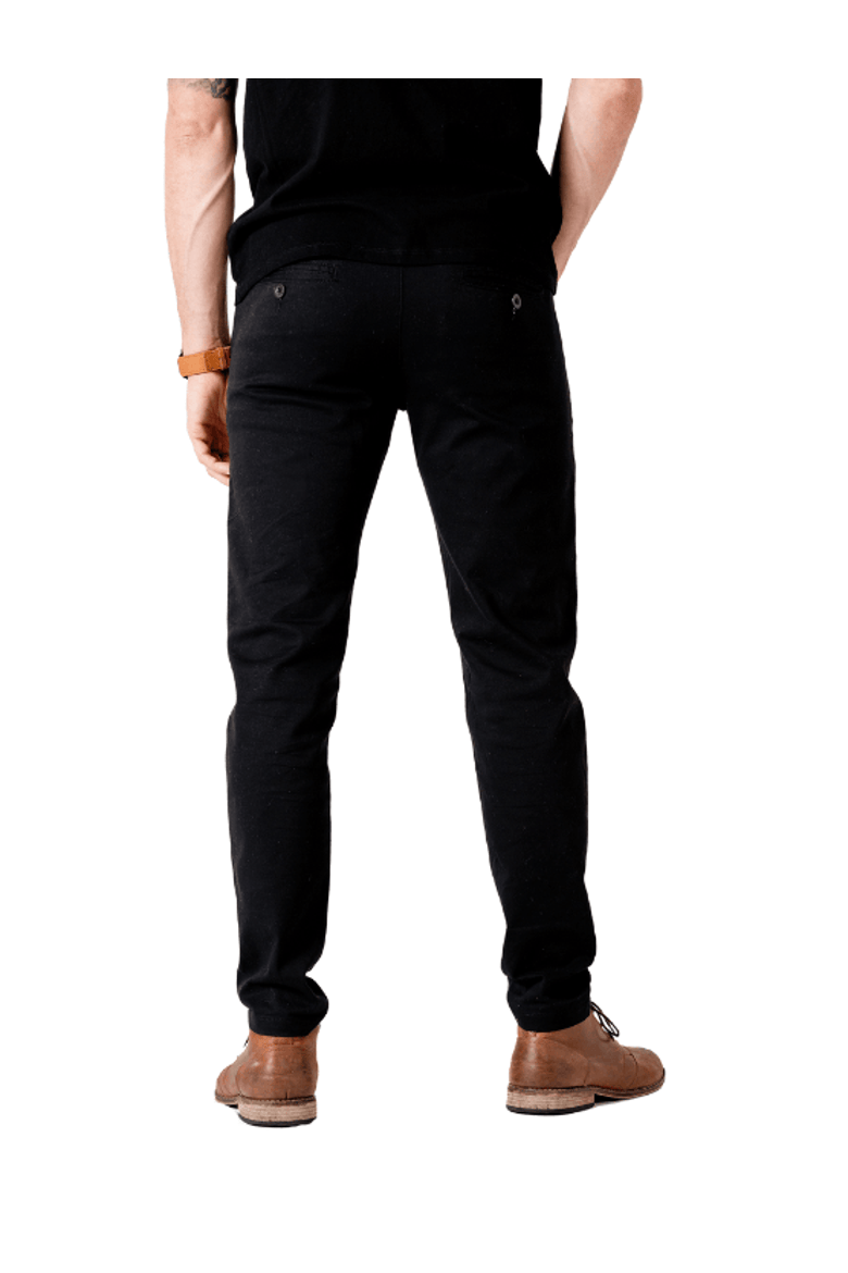 Slim Black Chino Pants, Alternate, color, Black