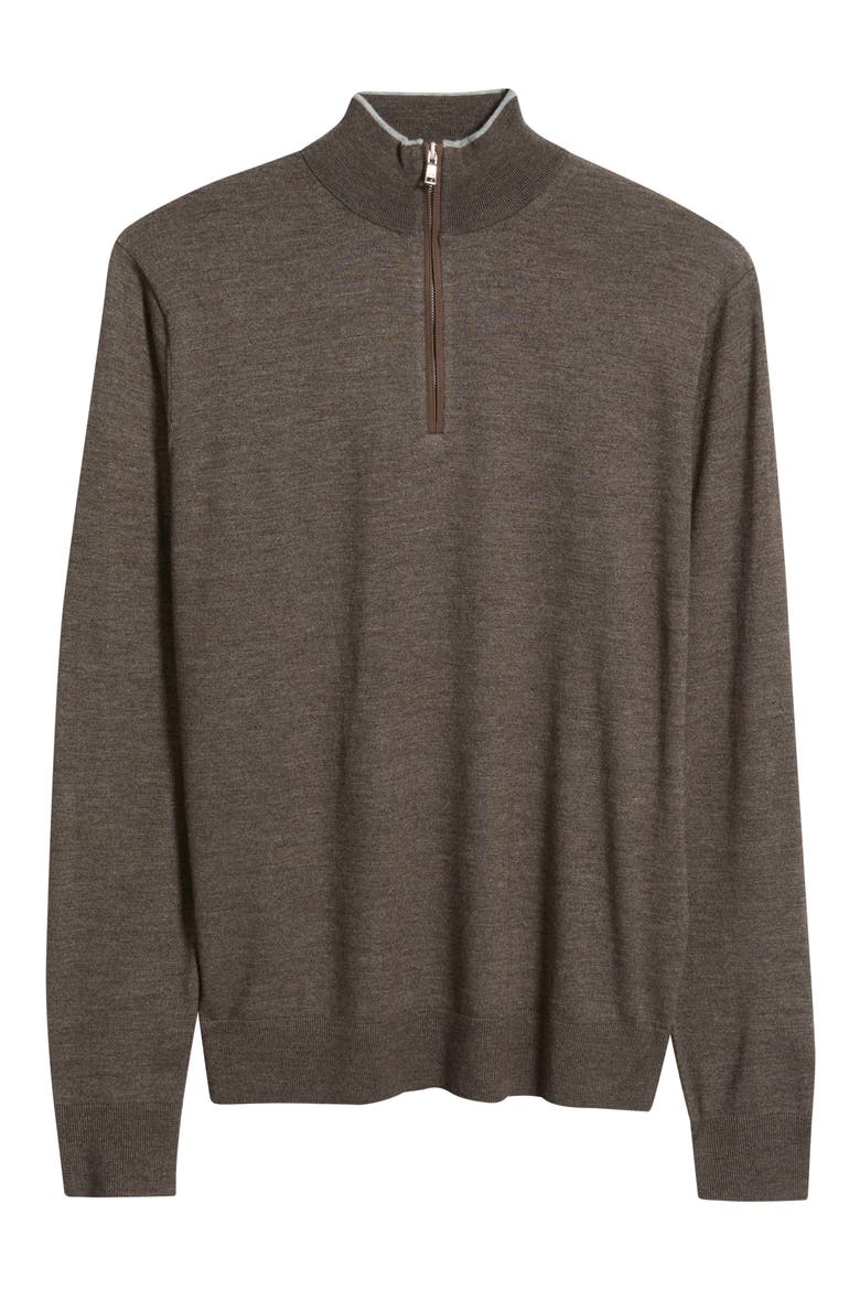 Crown Crafted Excursionist Quarter Zip Sweater, Alternate, color, ASH BROWN