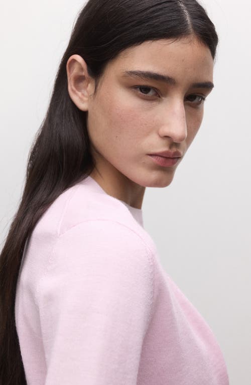 Mango Wool Cardigan In Pink