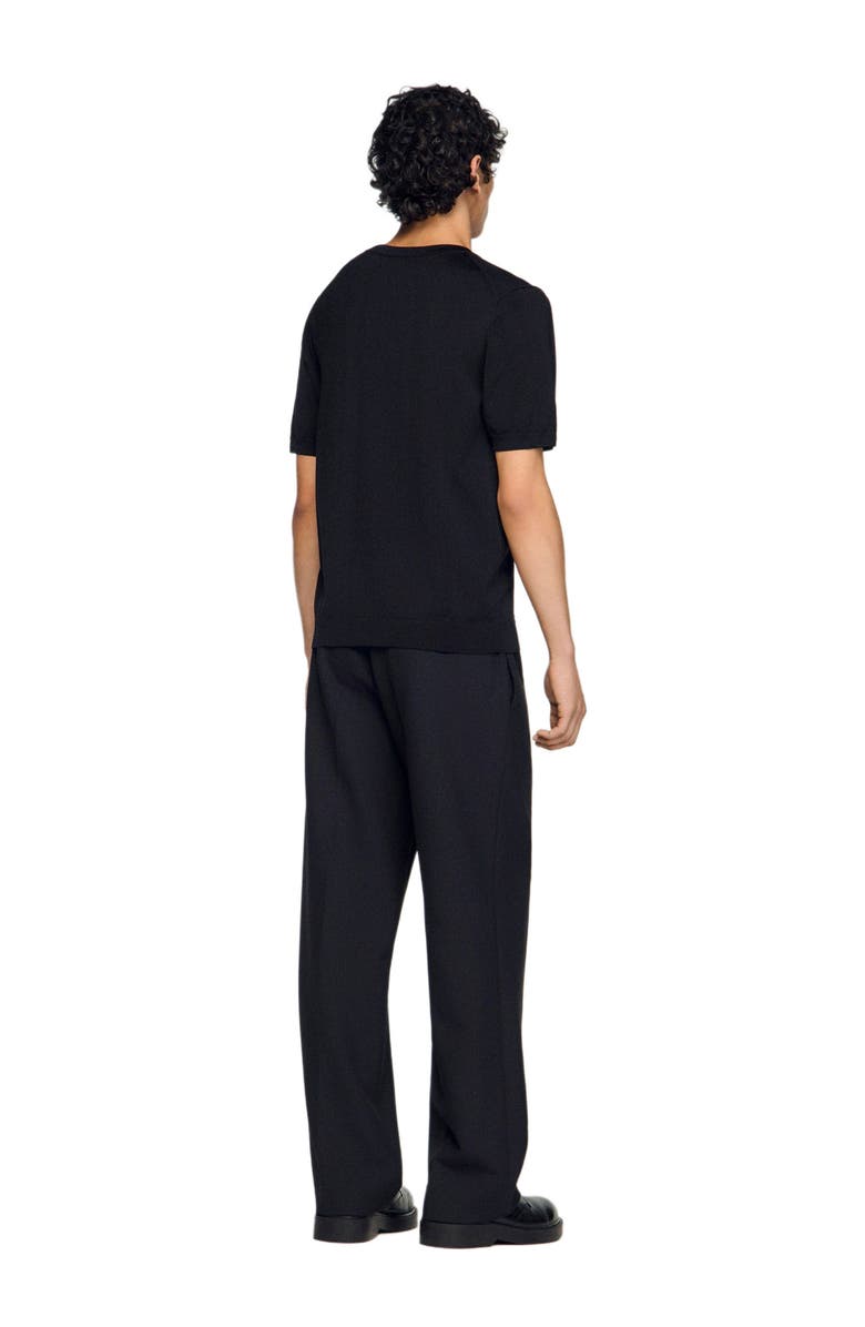 SANDRO Knitted T-shirt, Alternate, color, Black