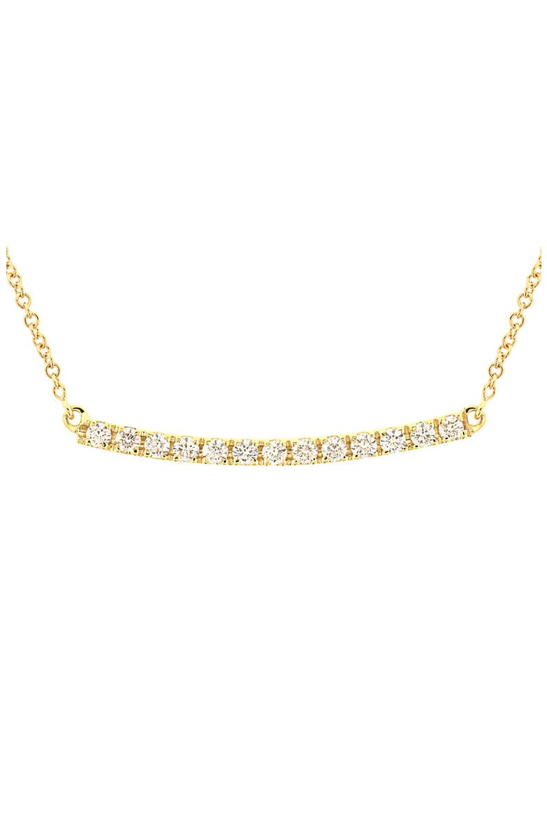 Stick Pavé Diamond Bar Necklace, Alternate, color, YELLOW GOLD
