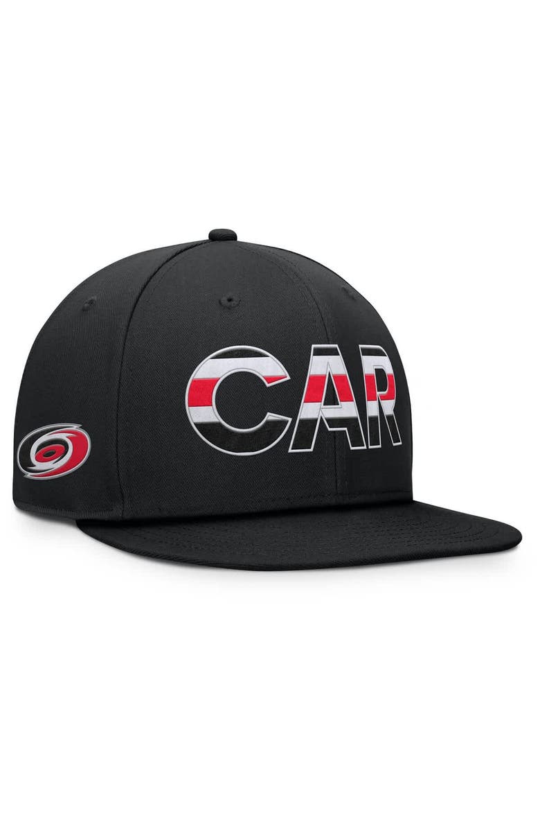 FANATICS Men's Fanatics Black Carolina Hurricanes Authentic Pro Rink Snapback Hat, Alternate, color, 