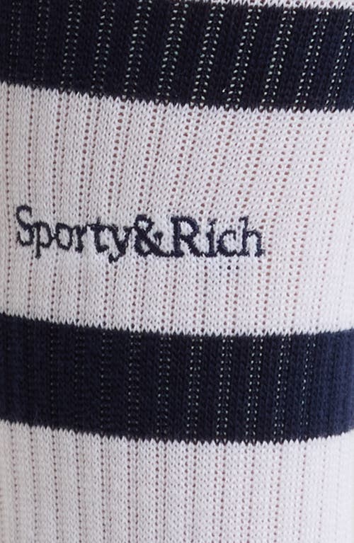 Sporty And Rich Sporty & Rich X Le Bristol Paris Faubourg Crew Socks In White
