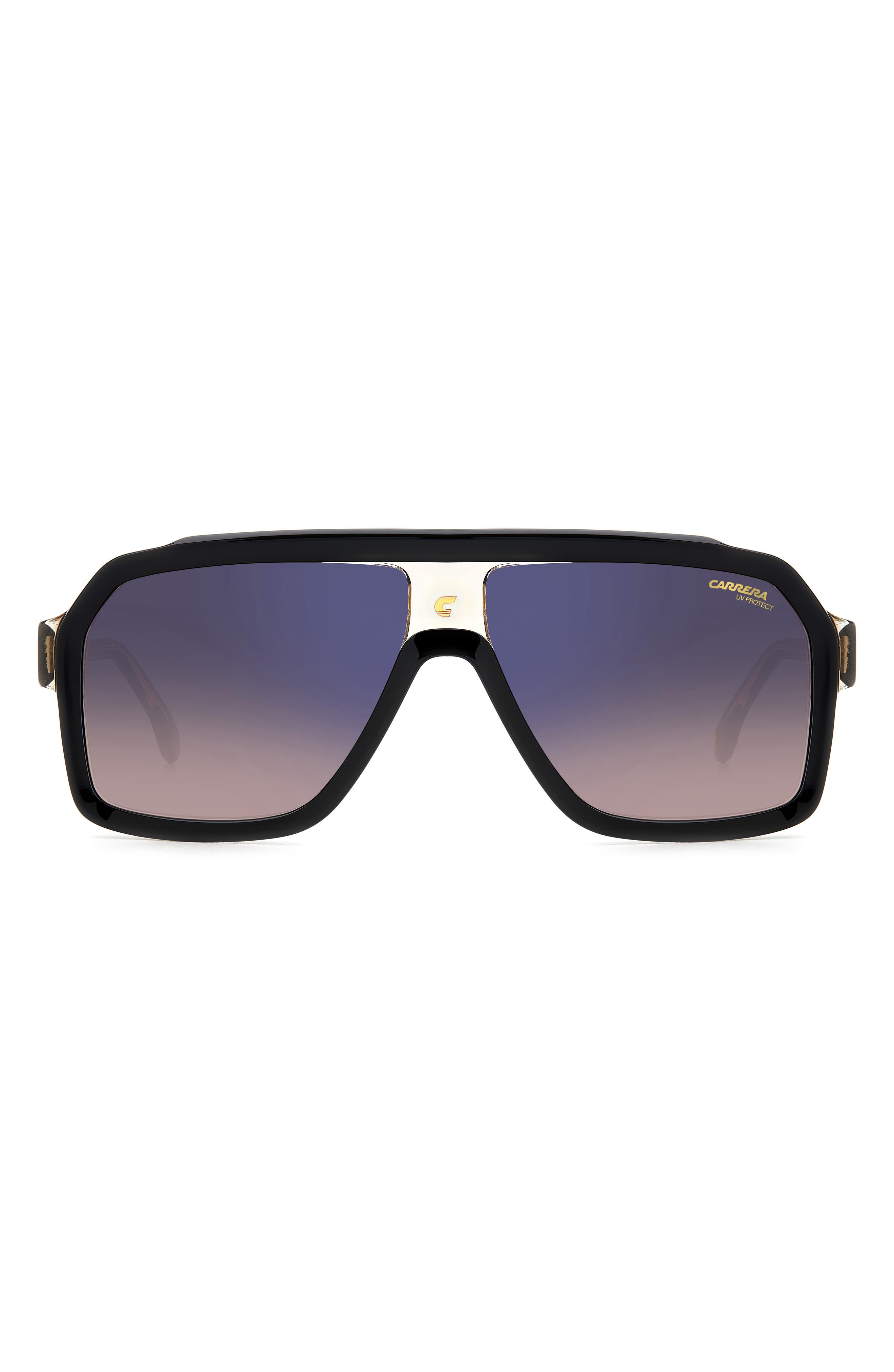 Carrera Eyewear 60mm Gradient Polarized Rectangular Sunglasses