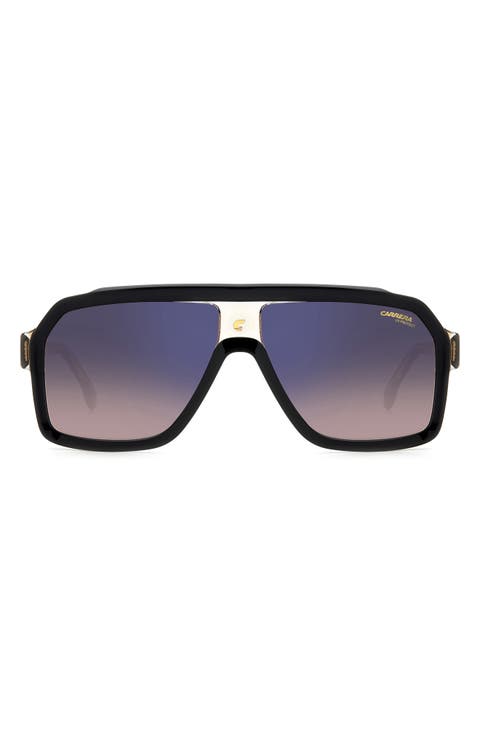 60mm Gradient Polarized Rectangular Sunglasses