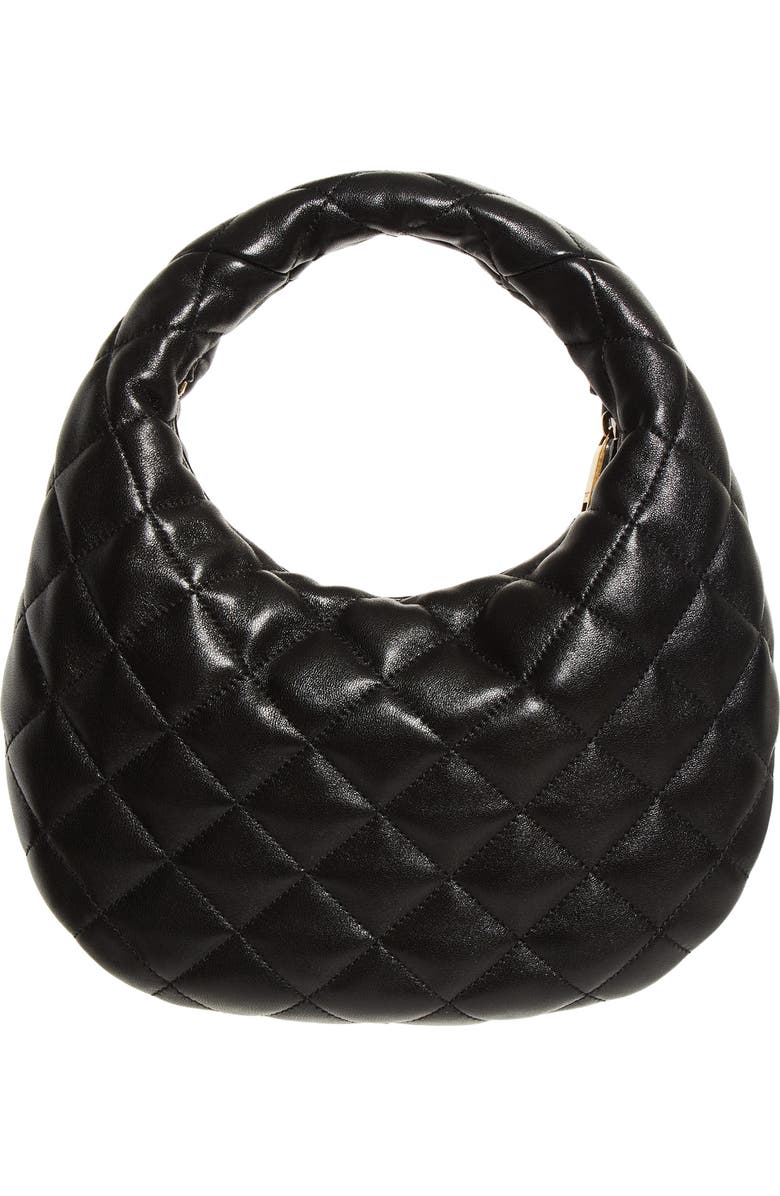 Saint Laurent Baby Icare Quilted Leather Hobo Bag, Alternate, color, Black