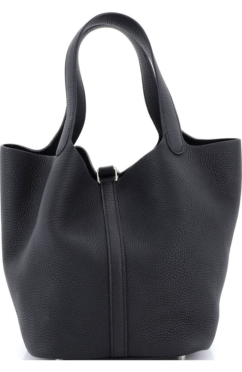 Pre-Owned Hermes Picotin Lock Bag Clemence MM, Alternate, color, Noir