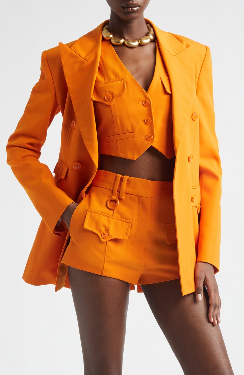 Zimmermann Alchemy Double Breasted Blazer, Main, color, Sunset Orange