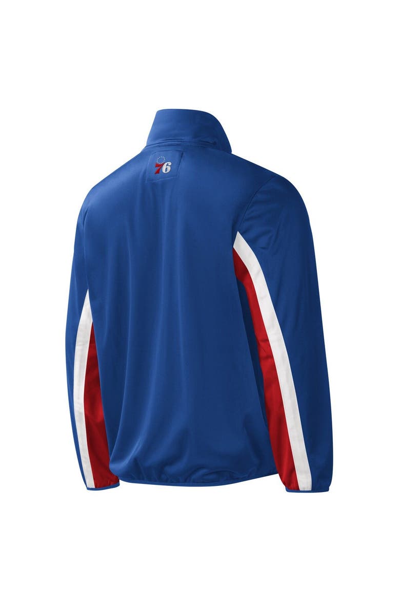 Men's G-III Sports by Carl Banks Royal Philadelphia 76ers Contender Wordmark Full-Zip Track Jacket, Alternate, color, Royal