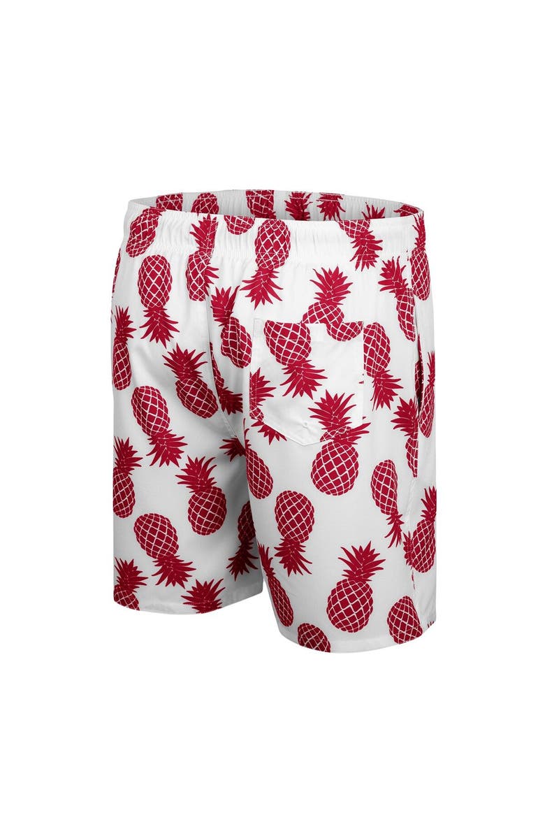 COLOSSEUM Men's Colosseum White Iowa State Cyclones Pineapples Swim Shorts, Alternate, color, White