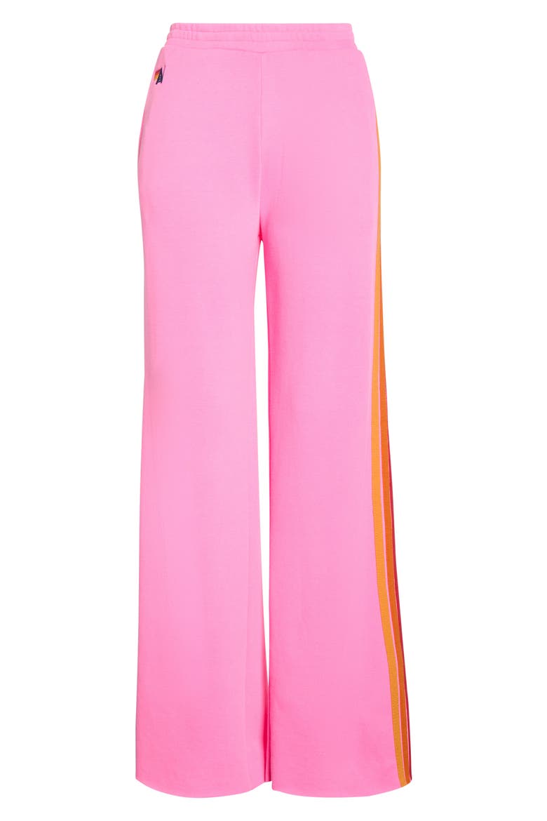 5-Stripe Wide Leg Sweatpants, Alternate, color, NEON PINK