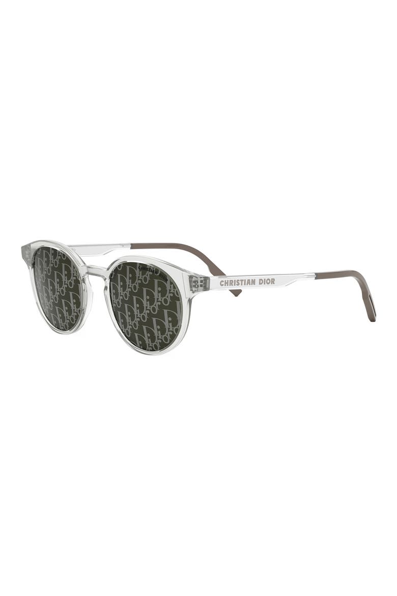'DiorTag R1I 49mm Small Mirror Round Sunglasses, Alternate, color, GREY/ OTHER / SMOKE MIRROR