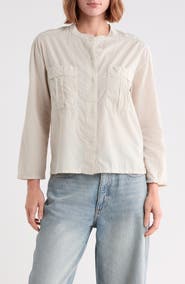 James Perse Cotton Crop Utility Shirt