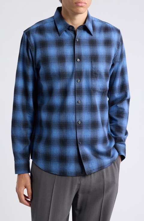 Irving Graident Plaid Button-Up Shirt
