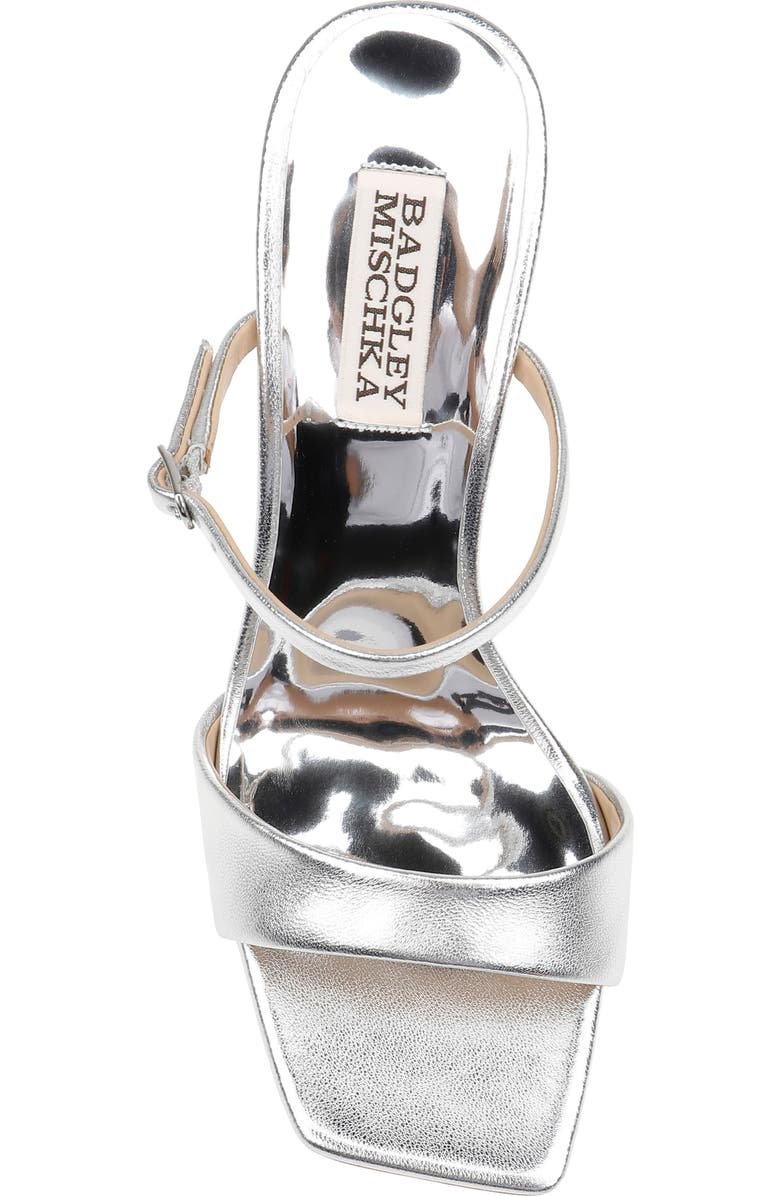 Badgley Mischka Collection Luna Wedge Slide Sandal, Alternate, color, Silver Metallic