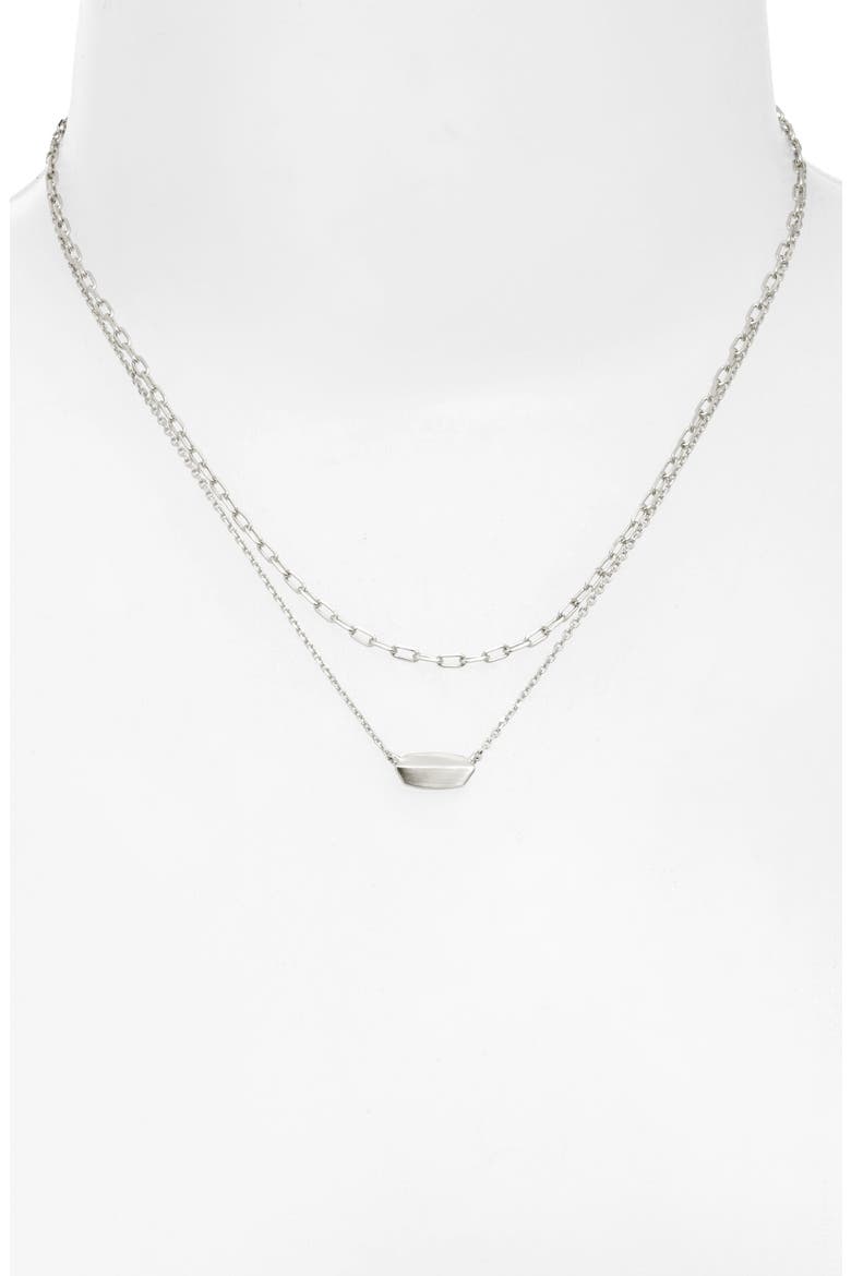 Brooke Layered Pendant Necklace, Alternate, color, RHODIUM