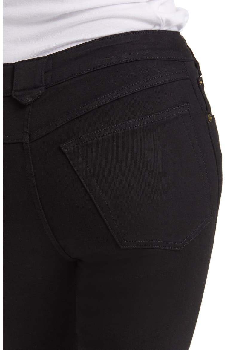 The Snapped Denim Leggings, Alternate, color, BLACK