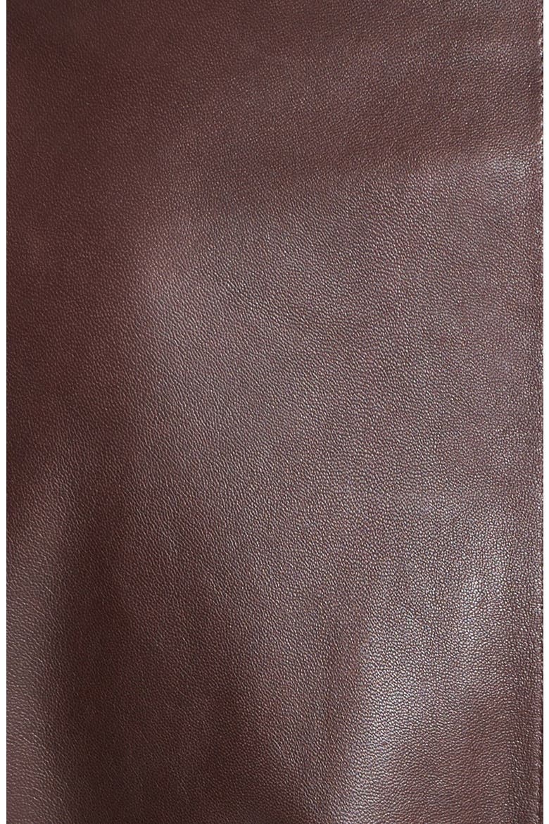 Zip Front Leather Jacket, Alternate, color, BURGUNDY DEEP