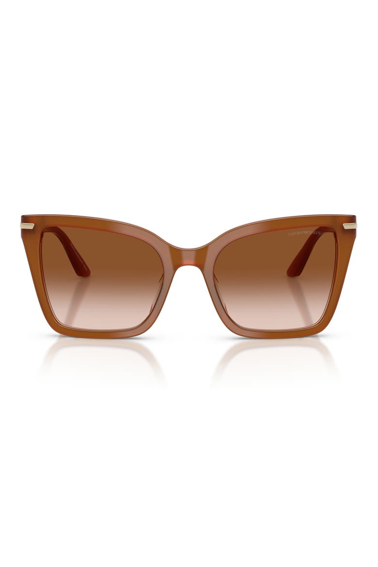 53mm Gradient Square Sunglasses, Main, color, SHINY TOBACCO / BROWN GRADIENT