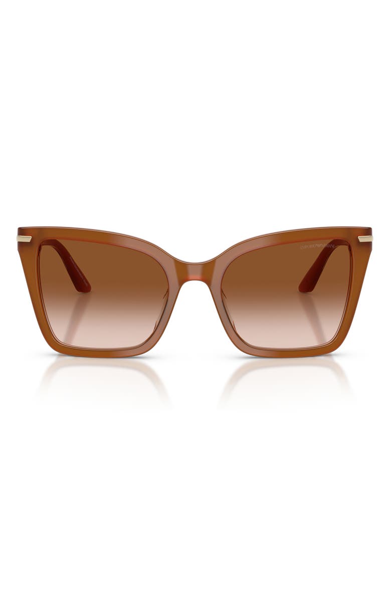 Emporio Armani 53mm Gradient Square Sunglasses, Main, color,