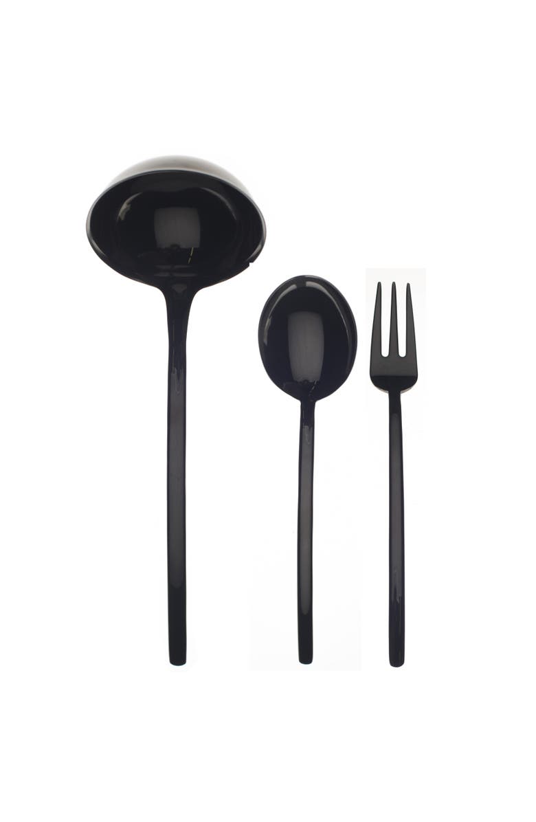 Mepra Due Serving Set - 3 Pieces, Main, color, Black Gold