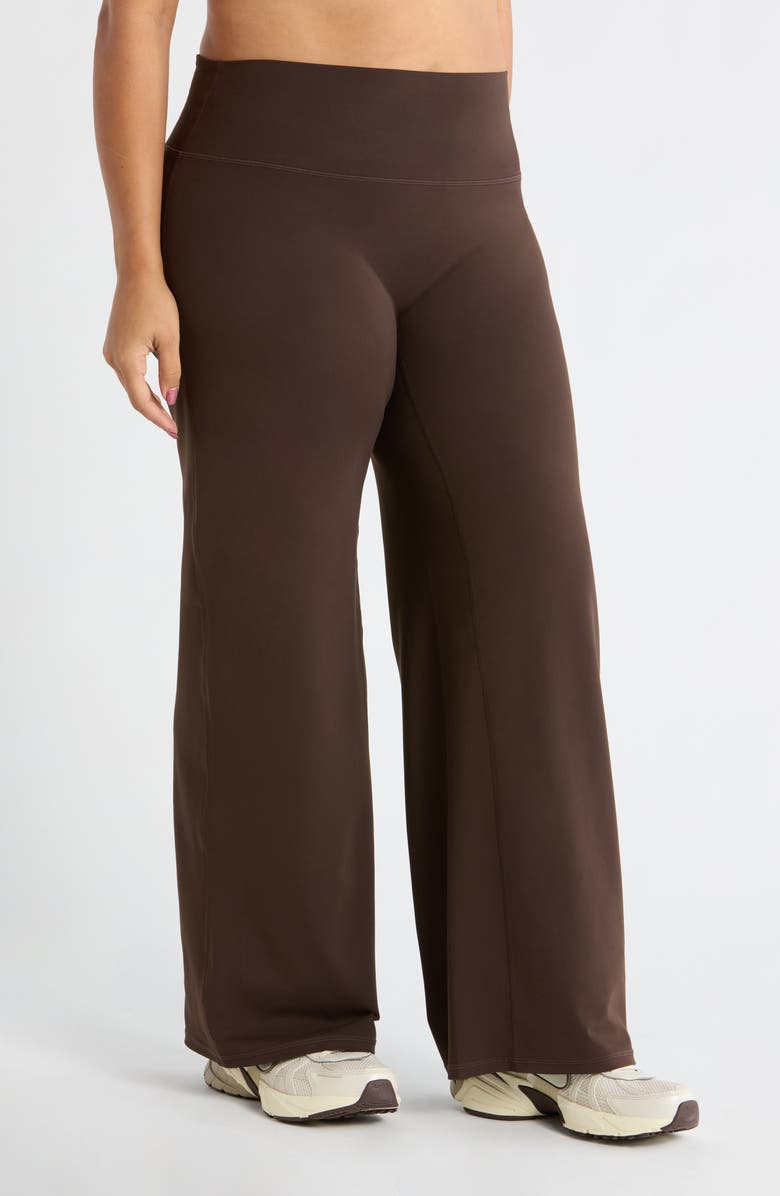 Zella Zen Comfort Straight Leg Pants, Alternate, color, Brown Mole