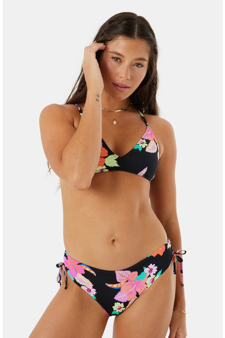 Wanderlust Hipster Full Bikini Bottoms, Alternate, color, BLACK MULTI