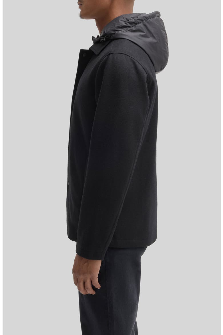 Rizzo Front Snap Jacket, Alternate, color, BLACK