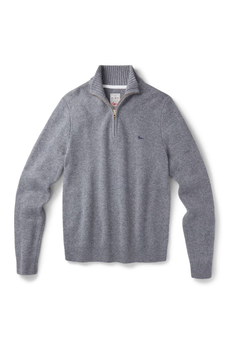 Pepper Lambswool Zip Neck Sweater, Alternate, color, Mid Grey