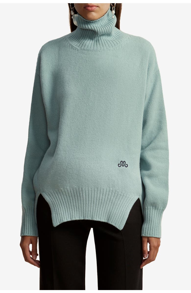Marina Moscone Funnel Neck Pullover, Main, color, Icy Blue
