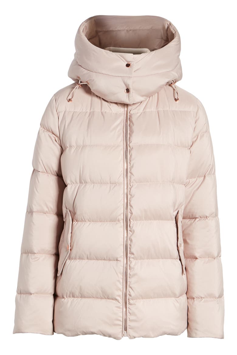 Hooded Puffer Jacket, Alternate, color, PETAL PINK