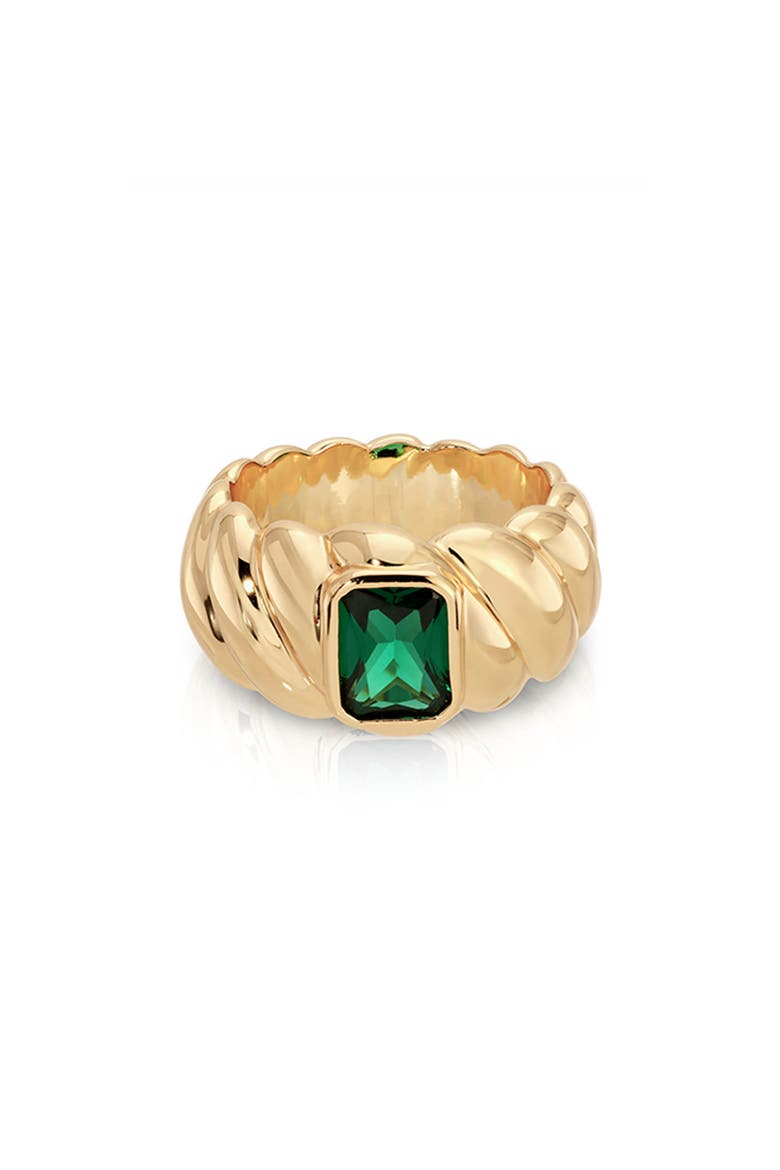 So Twisted Statement Ring, Main, color, GREEN
