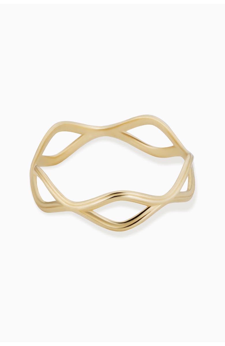 Oradina 14K Gold Forever Yours Stack Ring, Alternate, color, Yellow Gold