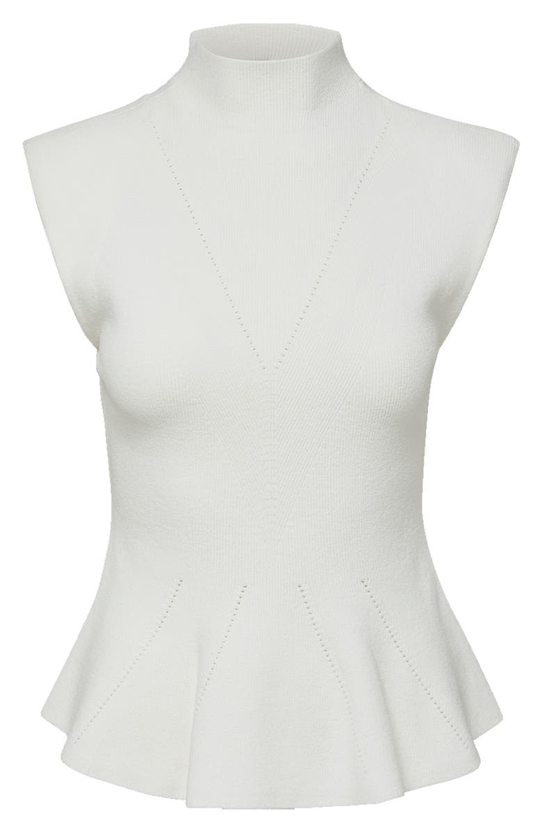 Veronica Beard Seraphine Sleeveless Turtleneck Sweater, Alternate, color, Off White