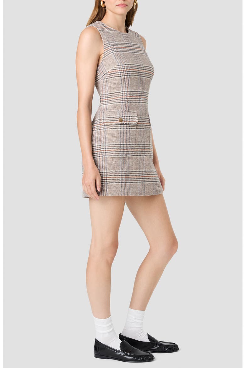 Sutton Plaid Minidress, Alternate, color, ASH GRAY MULTI