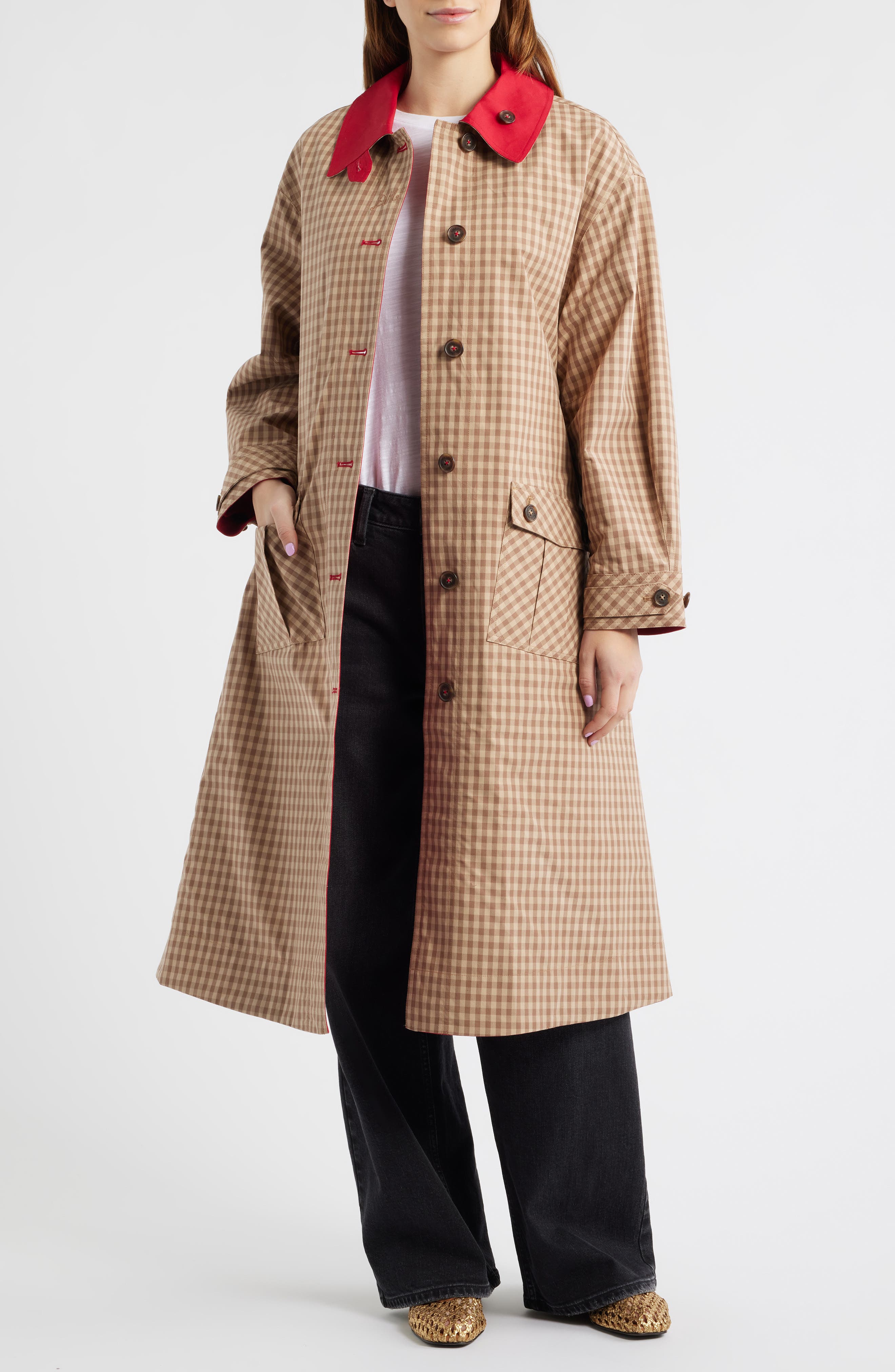 Damson Madder Anja Reversible Trench Coat (Women) | Nordstrom