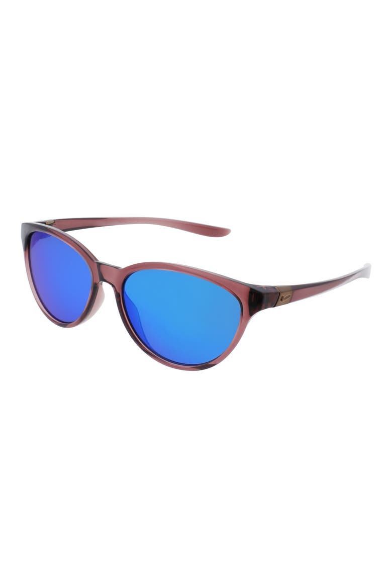 City Persona 57mm Mirrored Cat Eye Sunglasses, Alternate, color, SMOKEY MAUVE / GREY