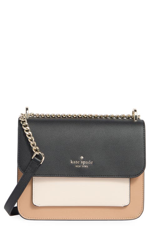 colorblocked flap crossbody bag