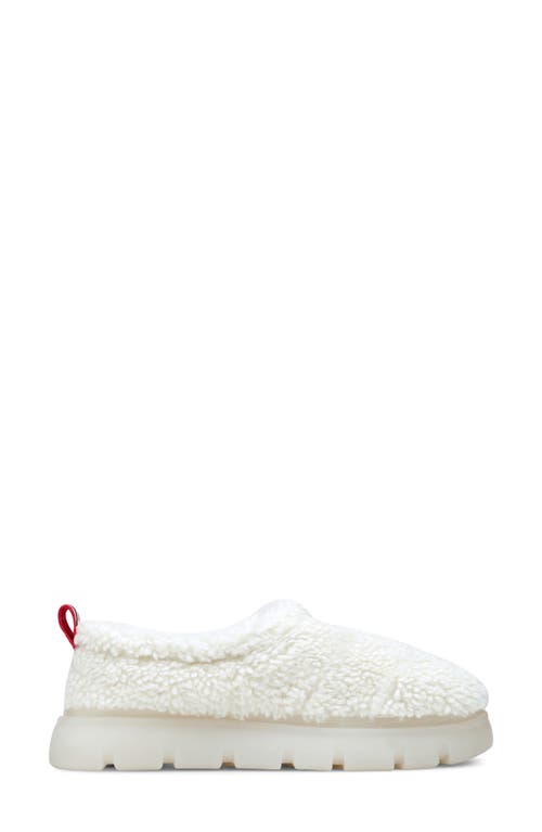 Hunter Madisons Faux Shearling Clog In White