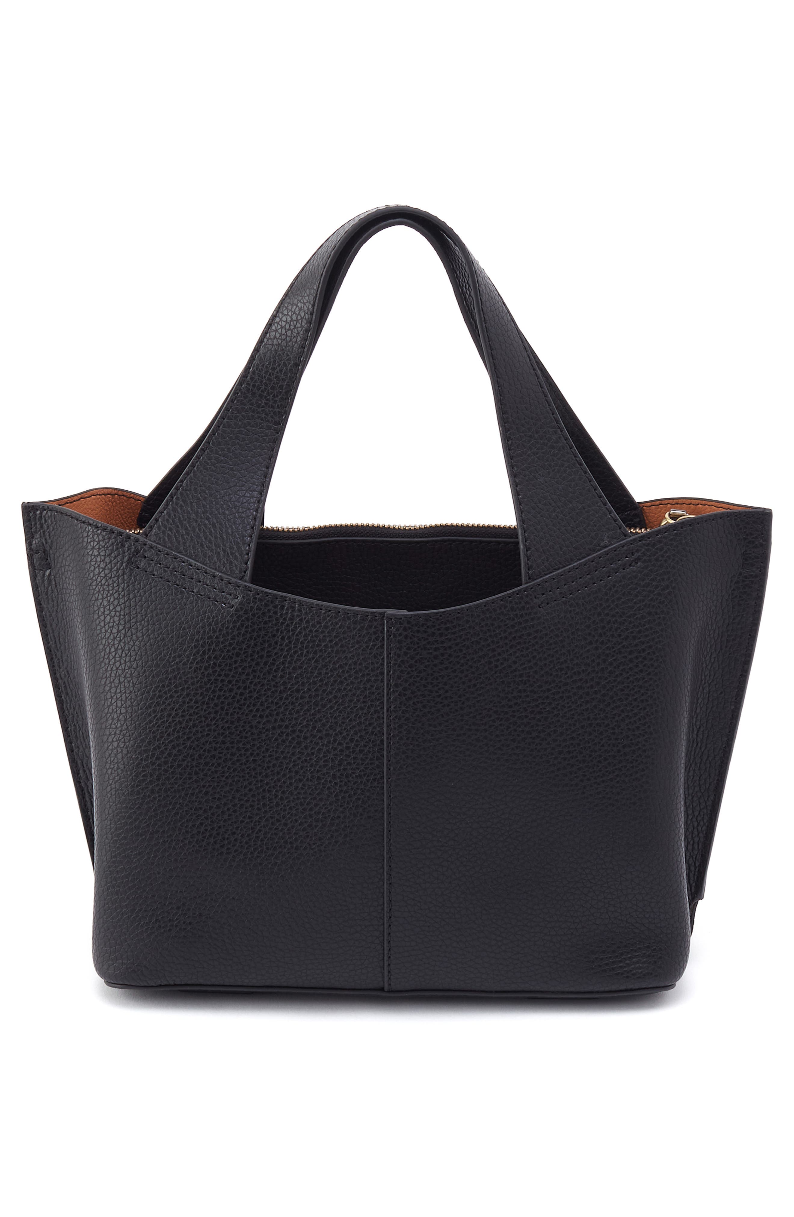 HOBO Small Vida Leather Tote, Alternate, color, Black Biscuit