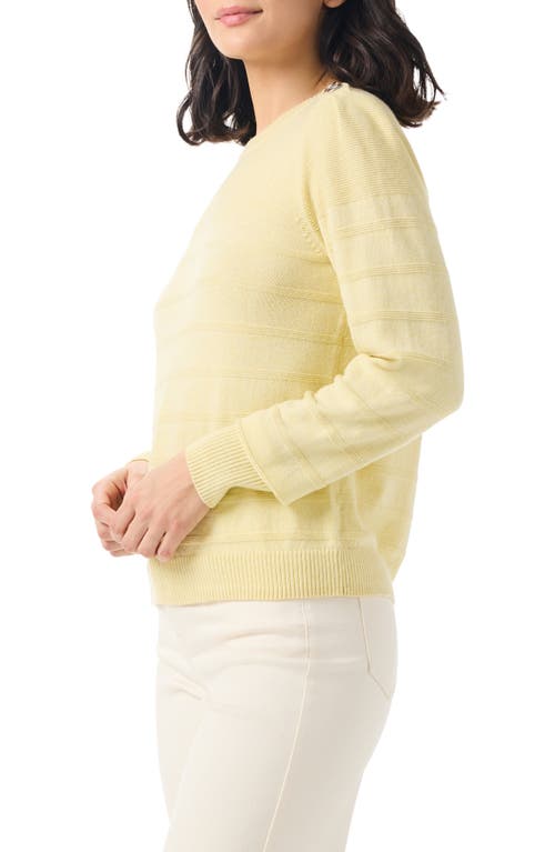 Nic + Zoe Nic+zoe Button Shoulder Cashmere-blend Sweater In Yellow